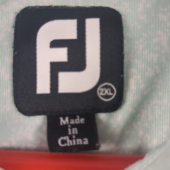 Foot Joy Mens 2XL Traditional Fit Light Green/White Paint Splatter Print Lisle - Picture 8 of 10